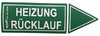 Rohrleitungskennzeichnung "Heizung-Rücklauf (DIN grün)"
